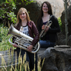 Aurora & Caitlin Holding Their Band Instruments, 006