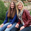 Aurora & Caitlin Sitting Together on a Boulder, 027