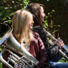 Aurora & Caitlin With their Band Instruments, Profile, 014